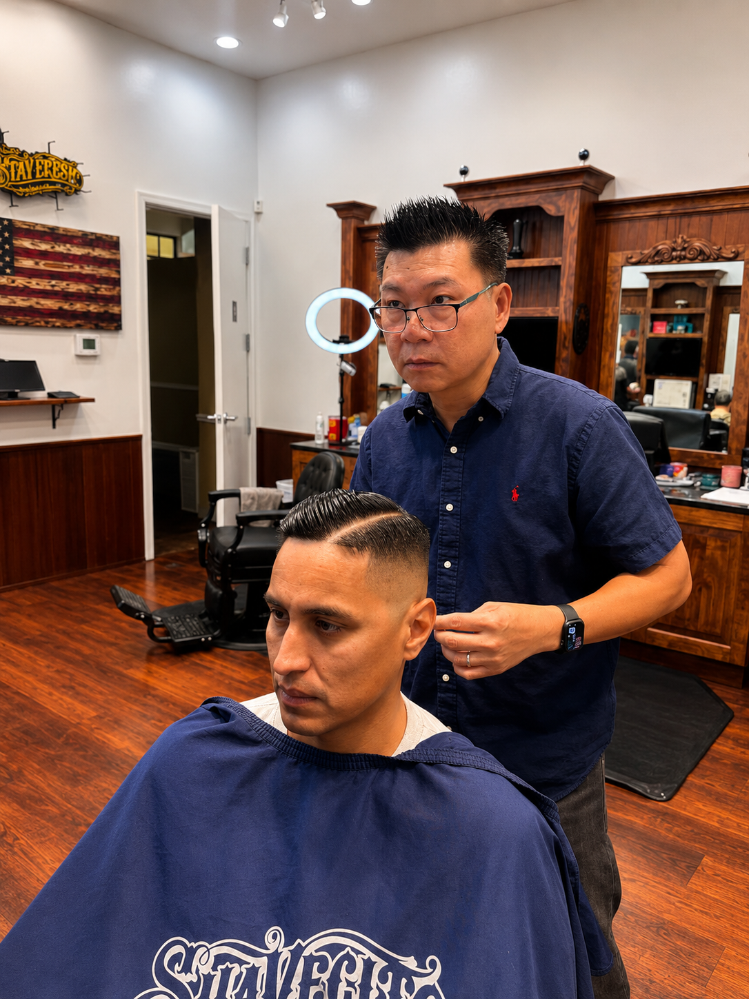 Tim, Barber at Barbershop on Main