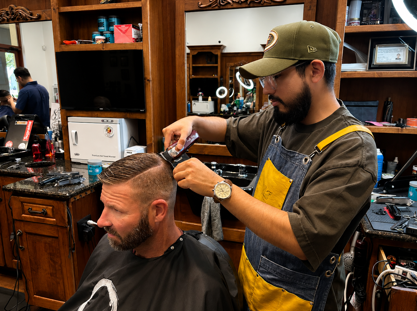 Johnny, Barber at Barbershop on Main